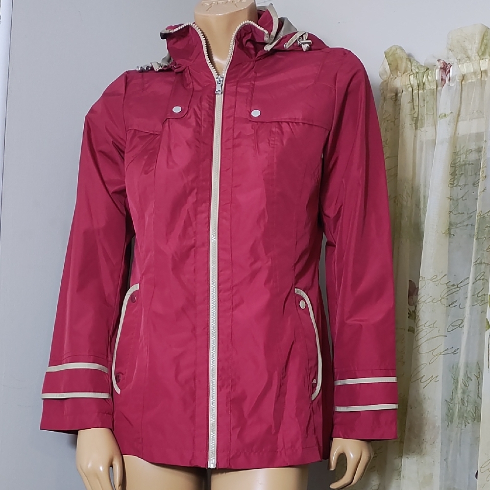 Susan Graver Women's Hooded Rain‎ Jacket Size XXS
